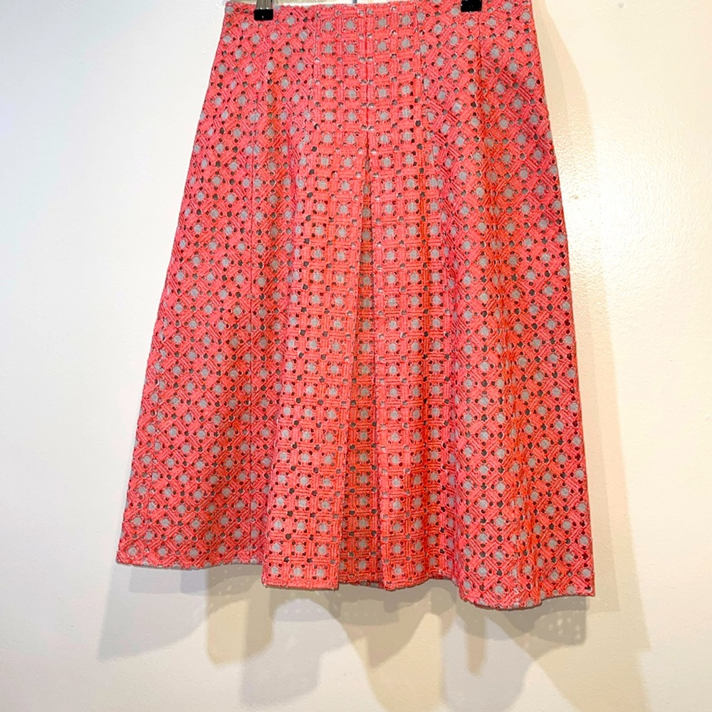 Vintage Derek Lam embroidered skirt size 6 great condition cut work embroidery